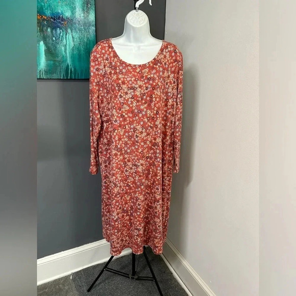 d & co comfort zone Dresses & Skirts - Women’s LP Floral Maxi Dress Stretch Cottagecore Prairie Colorful Modesty Comfy